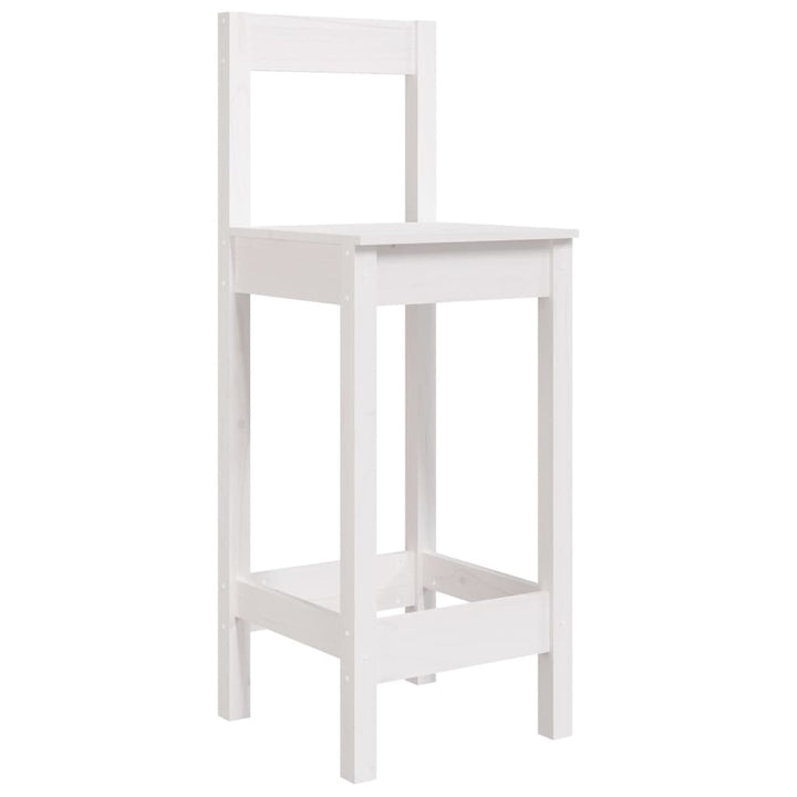 Barstoelen 2 st 40x41,5x112 cm massief grenenhout wit