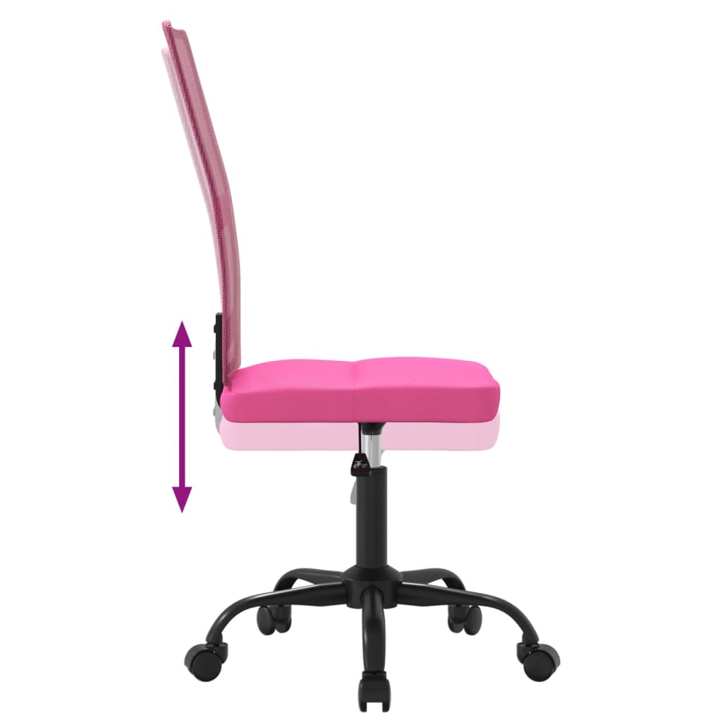 Kantoorstoel verstelbare hoogte mesh stof roze