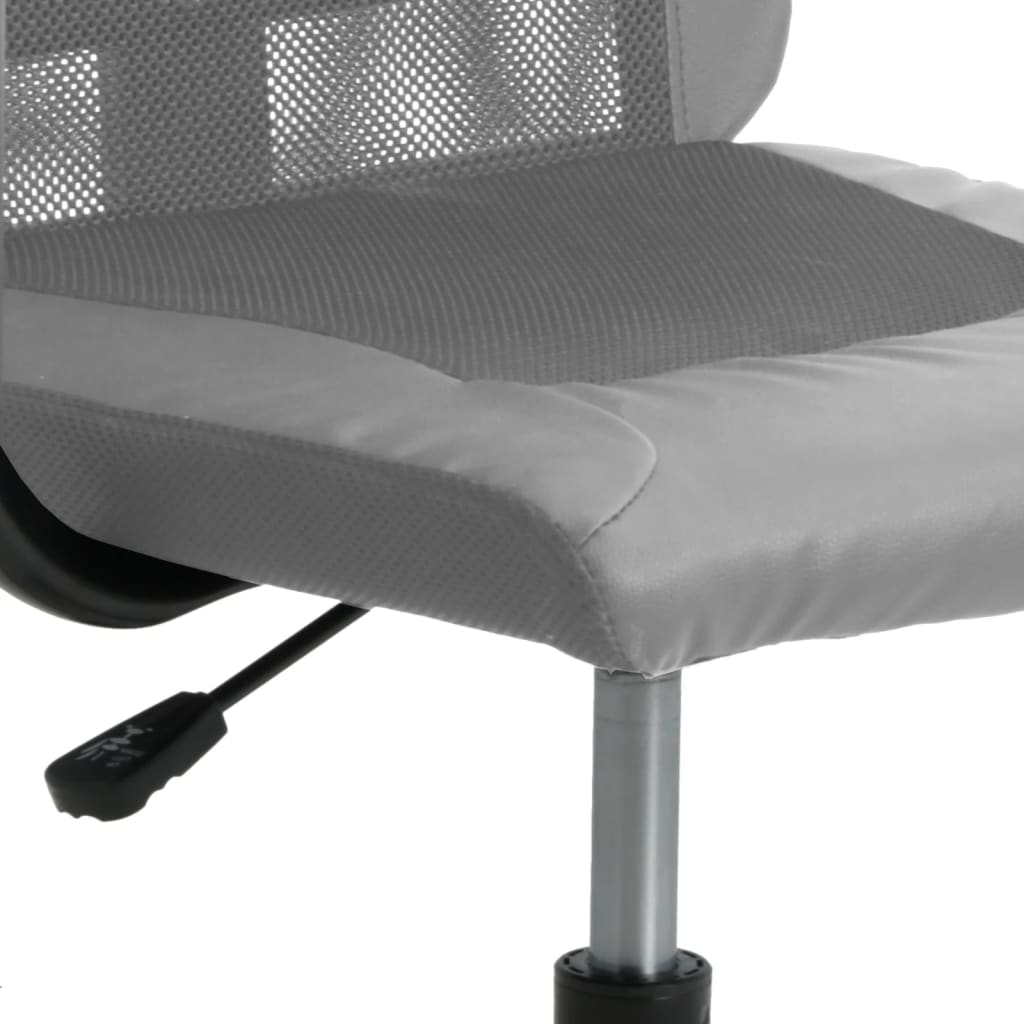 Kantoorstoel verstelbare hoogte mesh en kunstleer grijs