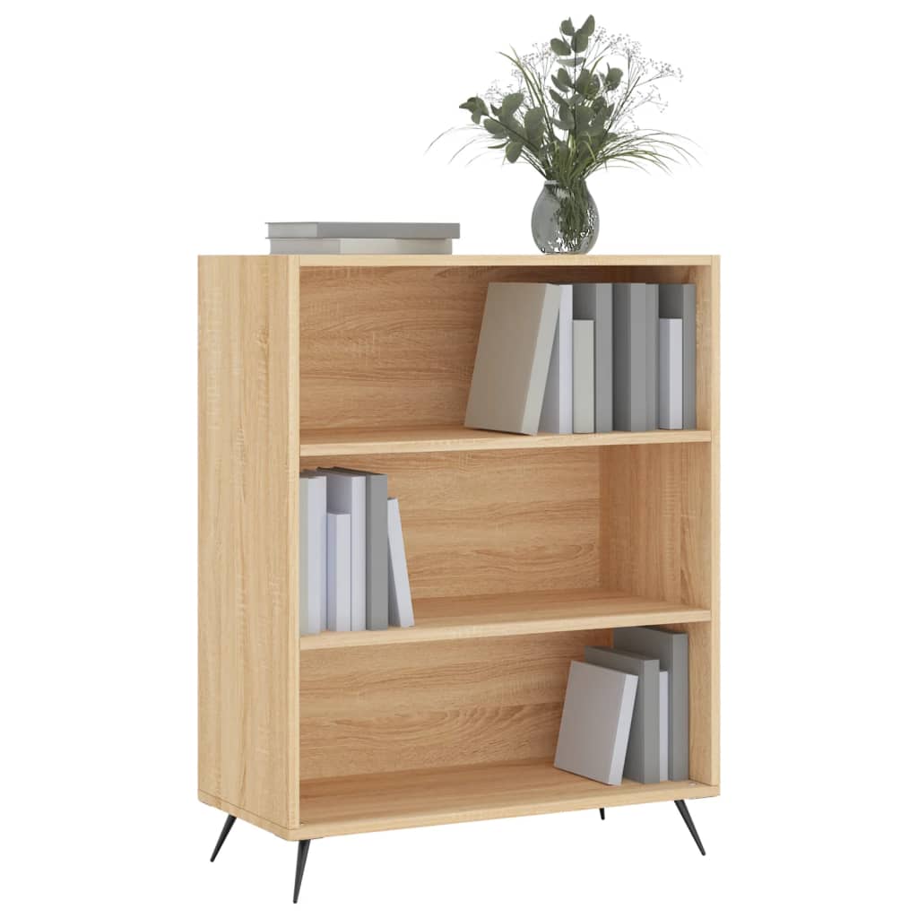 Boekenkast 69,5x32,5x90 cm bewerkt hout sonoma eikenkleurig