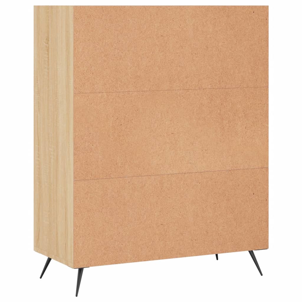 Boekenkast 69,5x32,5x90 cm bewerkt hout sonoma eikenkleurig