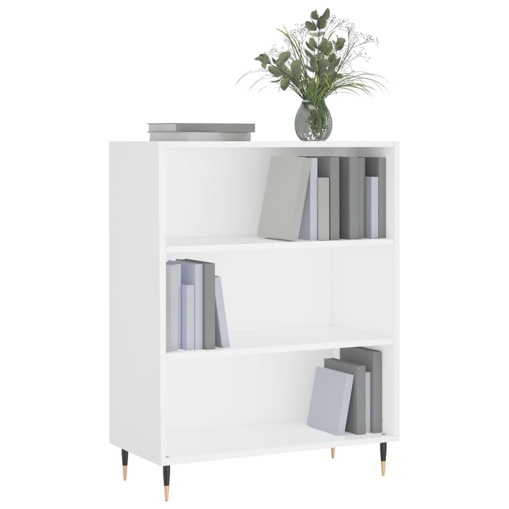 Boekenkast 69,5x32,5x90 cm bewerkt hout wit