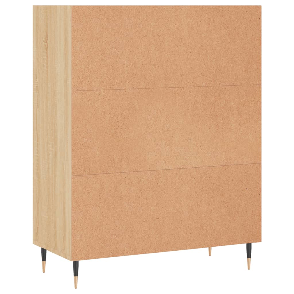 Boekenkast 69,5x32,5x90 cm bewerkt hout sonoma eikenkleurig