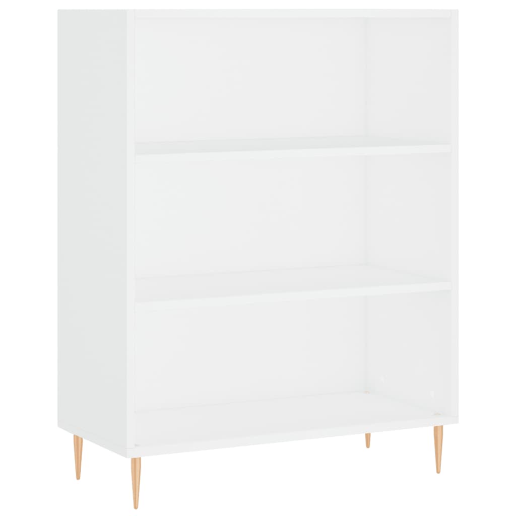 Boekenkast 69,5x32,5x90 cm bewerkt hout wit