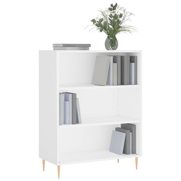 Boekenkast 69,5x32,5x90 cm bewerkt hout wit