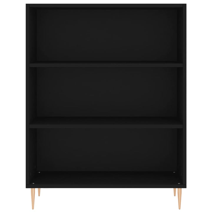 Boekenkast 69,5x32,5x90 cm bewerkt hout zwart