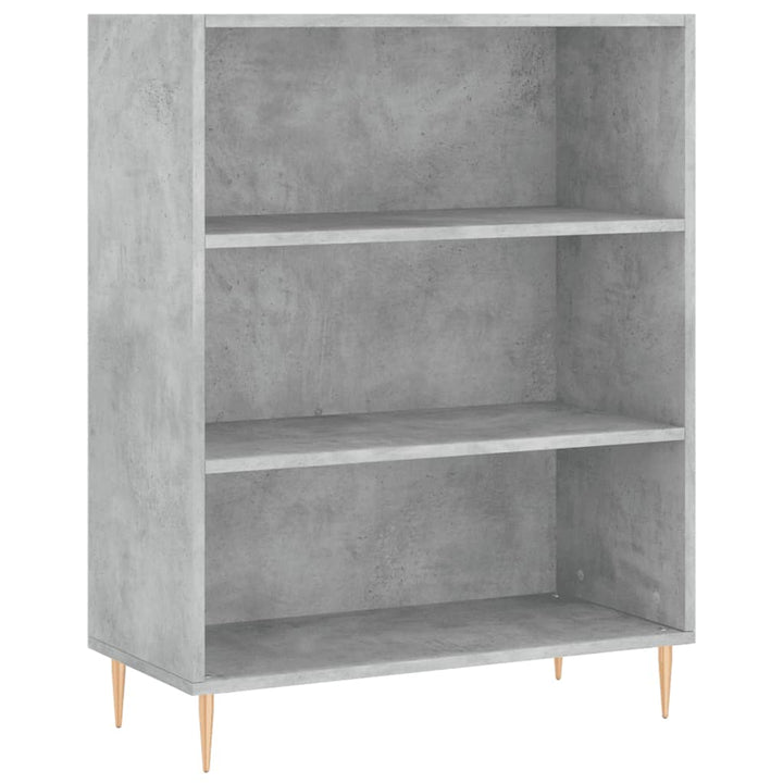 Boekenkast 69,5x32,5x90 cm bewerkt hout betongrijs