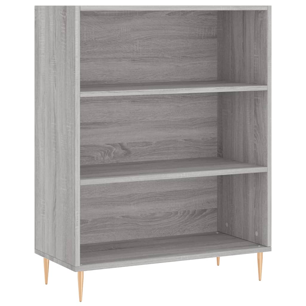 Boekenkast 69,5x32,5x90 cm bewerkt hout grijs sonoma eikenkleur