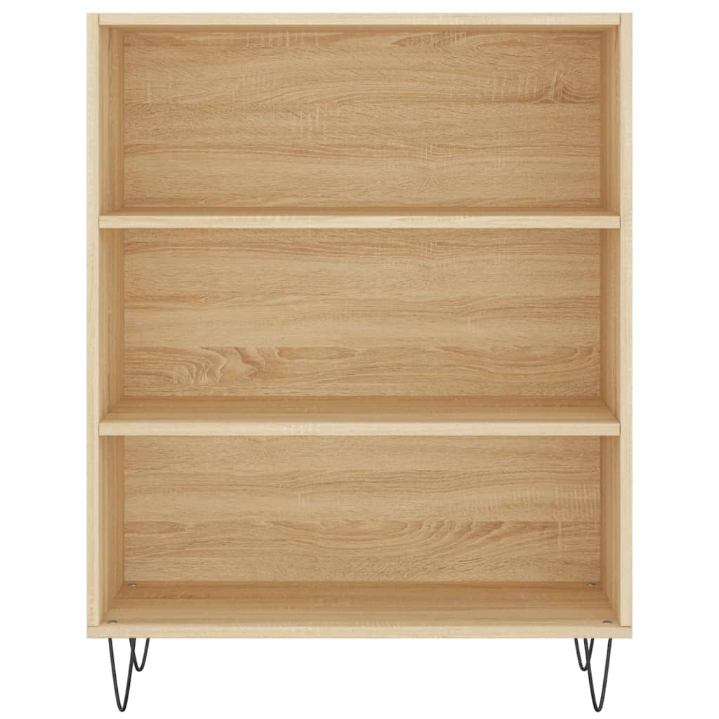 Boekenkast 69,5x32,5x90 cm bewerkt hout sonoma eikenkleurig