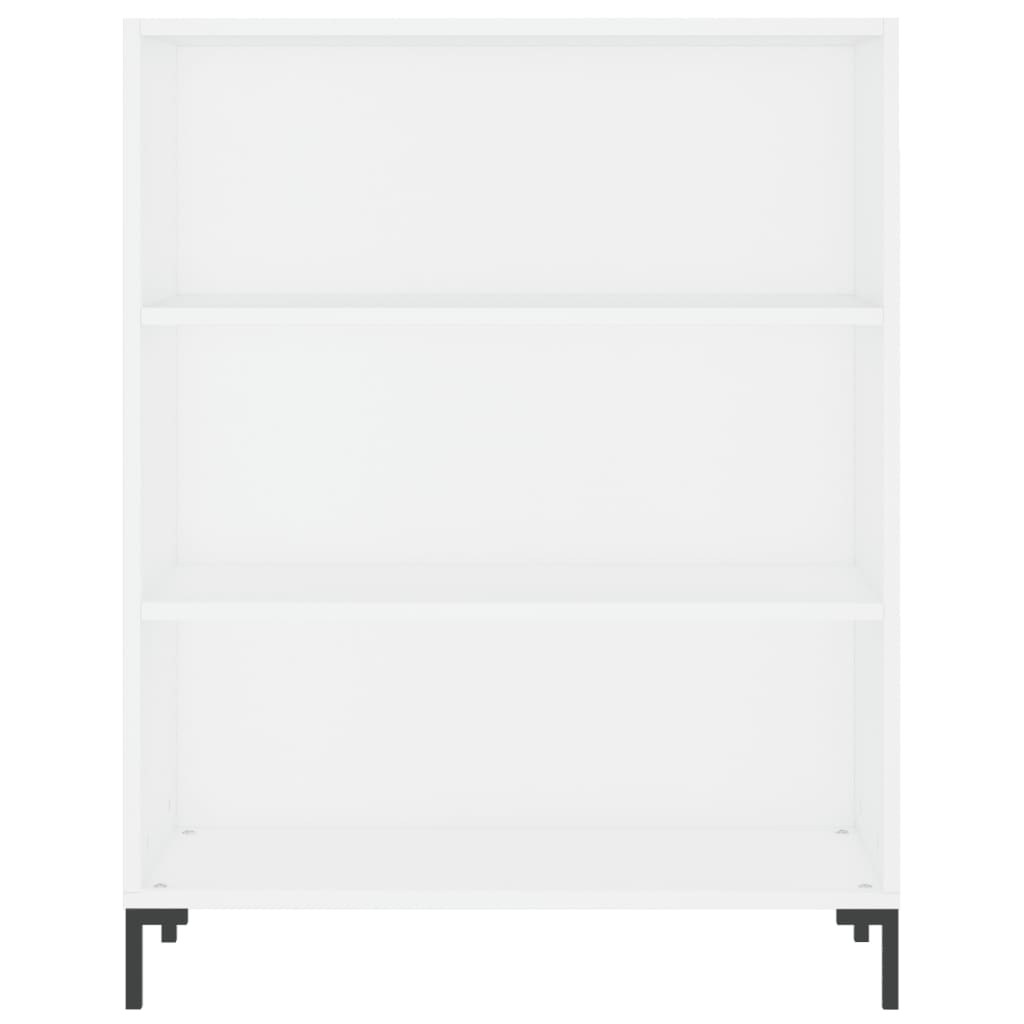 Boekenkast 69,5x32,5x90 cm bewerkt hout wit