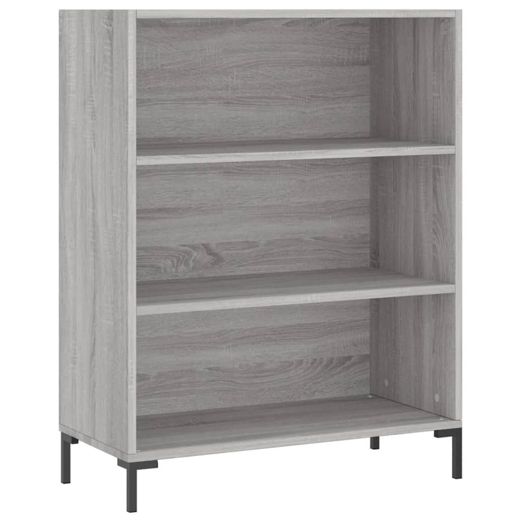 Boekenkast 69,5x32,5x90 cm bewerkt hout grijs sonoma eikenkleur