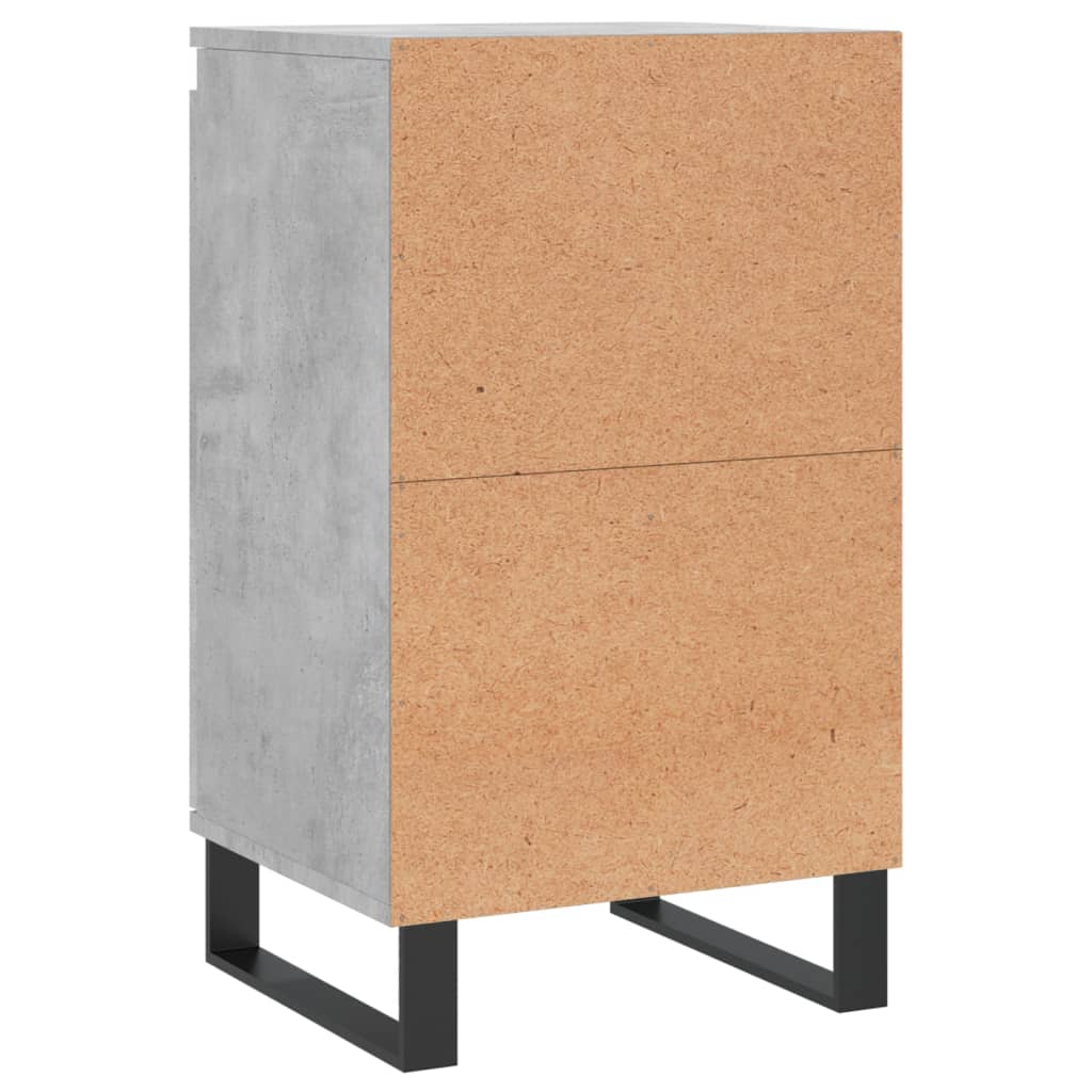 Dressoirs 2 st 40x35x70 cm bewerkt hout betongrijs