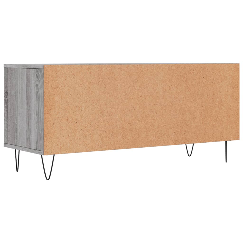 Tv-meubel 100x34,5x44,5 cm bewerkt hout grijs sonoma eikenkleur