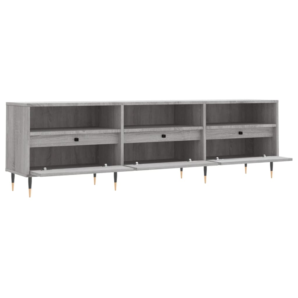 Tv-meubel 150x30x44,5 cm bewerkt hout grijs sonoma eikenkleurig