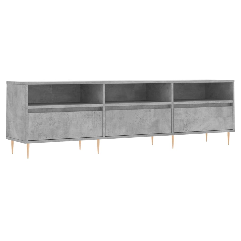 Tv-meubel 150x30x44,5 cm bewerkt hout betongrijs