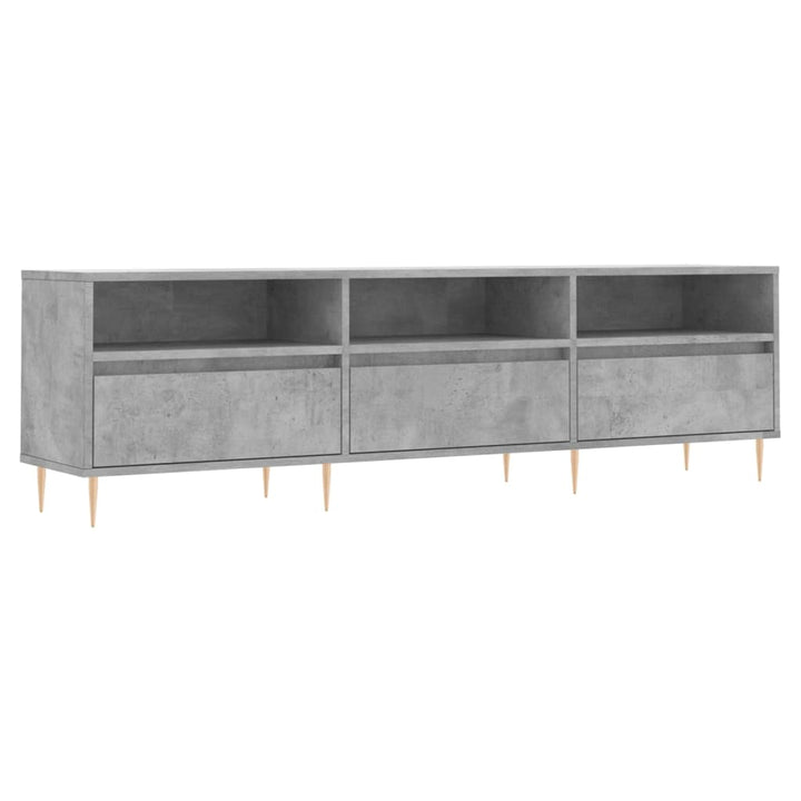 Tv-meubel 150x30x44,5 cm bewerkt hout betongrijs