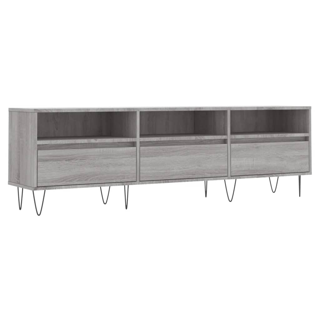 Tv-meubel 150x30x44,5 cm bewerkt hout grijs sonoma eikenkleurig