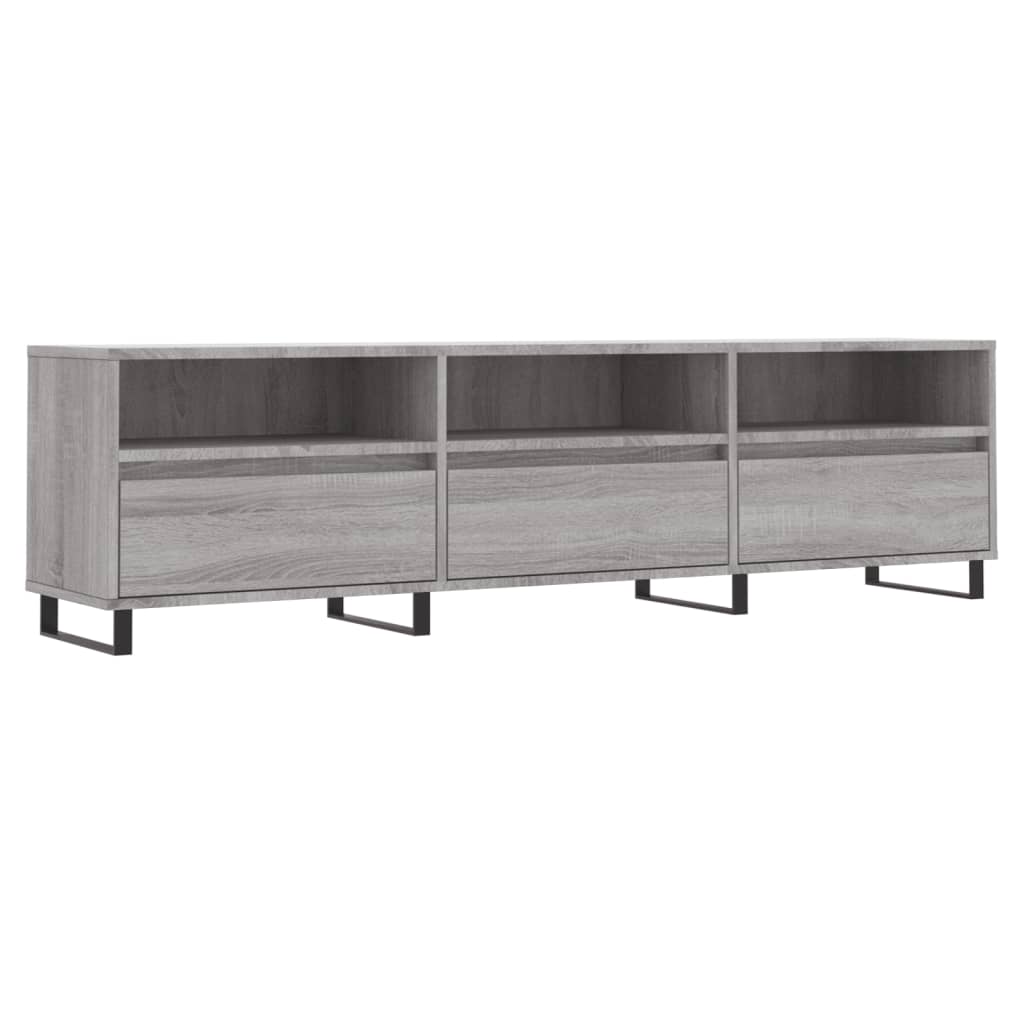 Tv-meubel 150x30x44,5 cm bewerkt hout grijs sonoma eikenkleurig