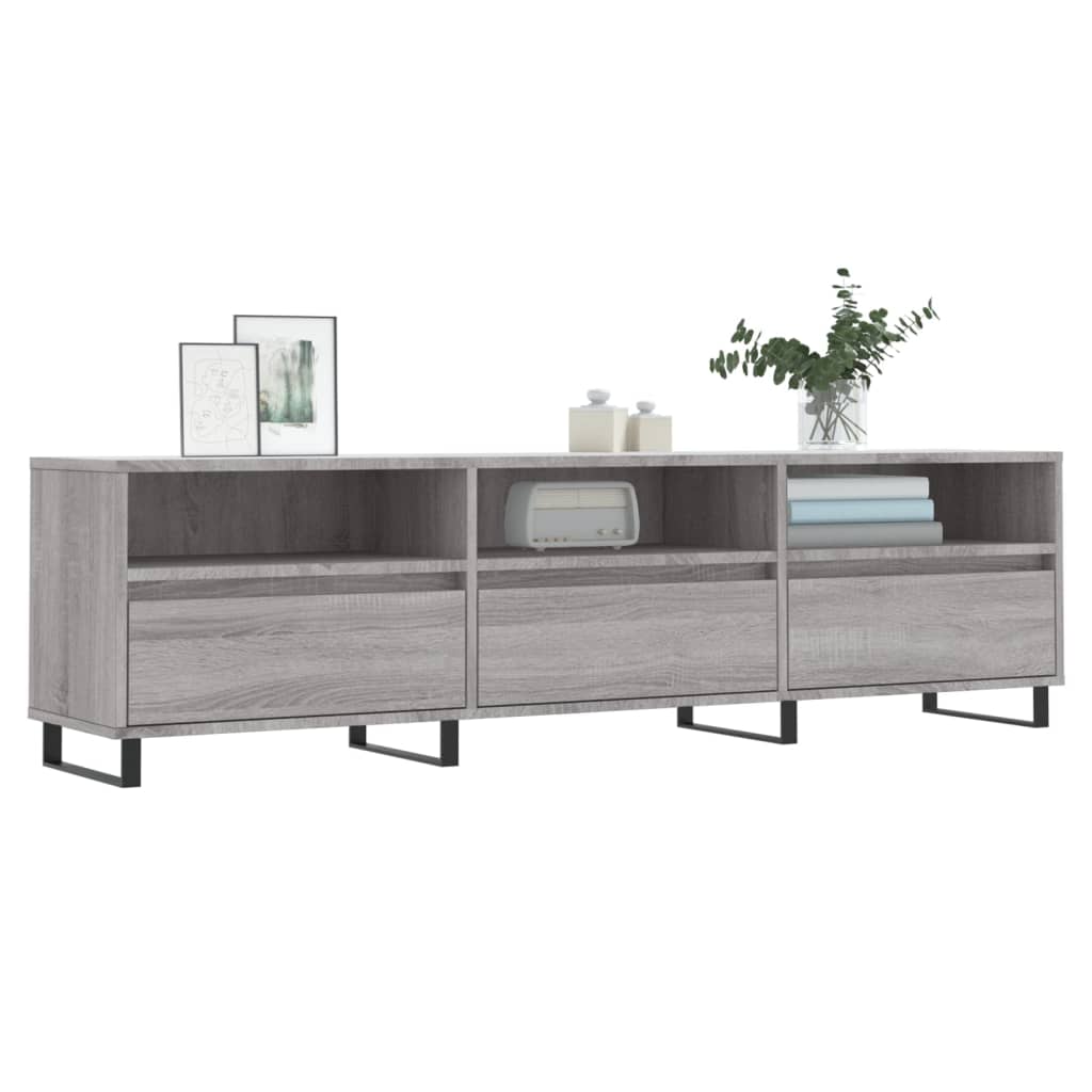 Tv-meubel 150x30x44,5 cm bewerkt hout grijs sonoma eikenkleurig