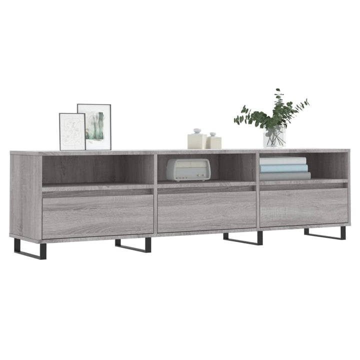 Tv-meubel 150x30x44,5 cm bewerkt hout grijs sonoma eikenkleurig