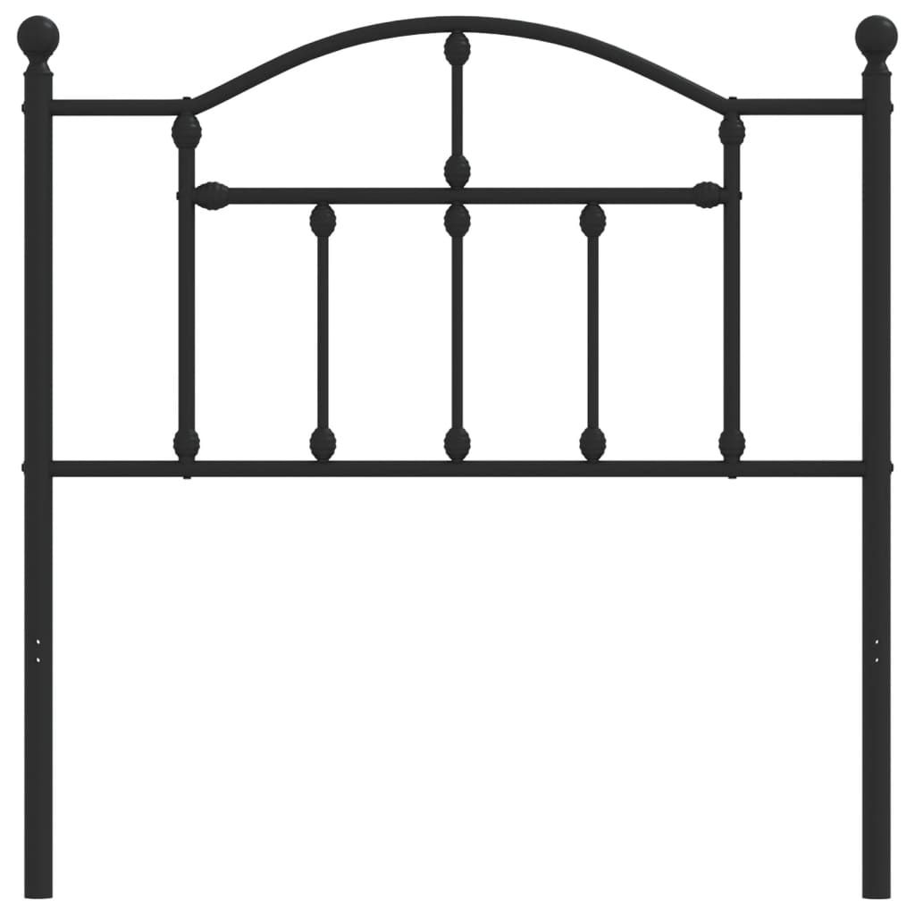 Hoofdbord 90 cm metaal zwart