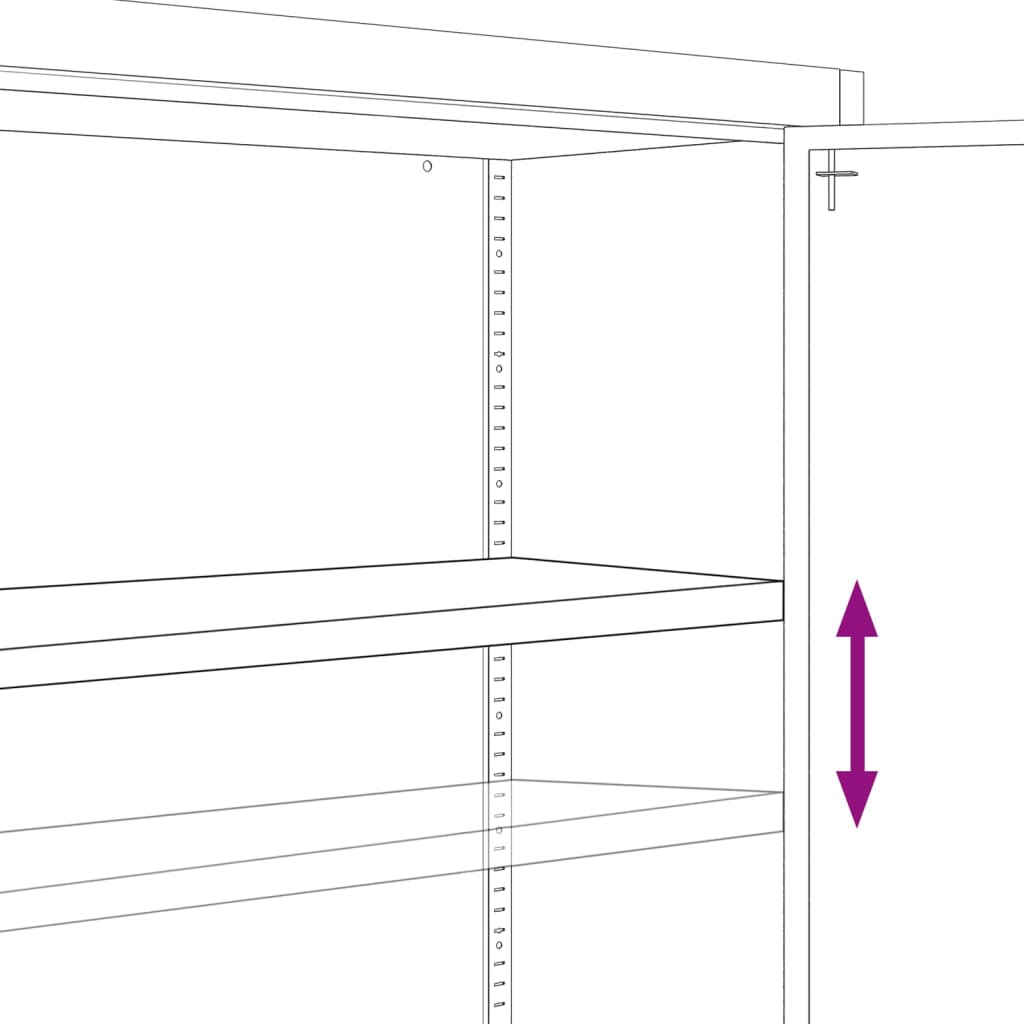 Archiefkast 90x40x105 cm staal zwart