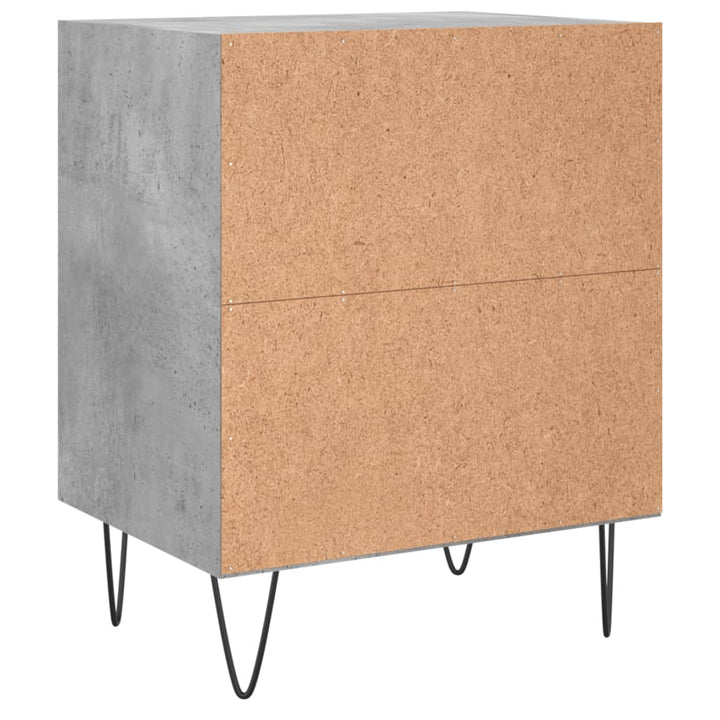 Nachtkastje 40x30x50 cm bewerkt hout betongrijs