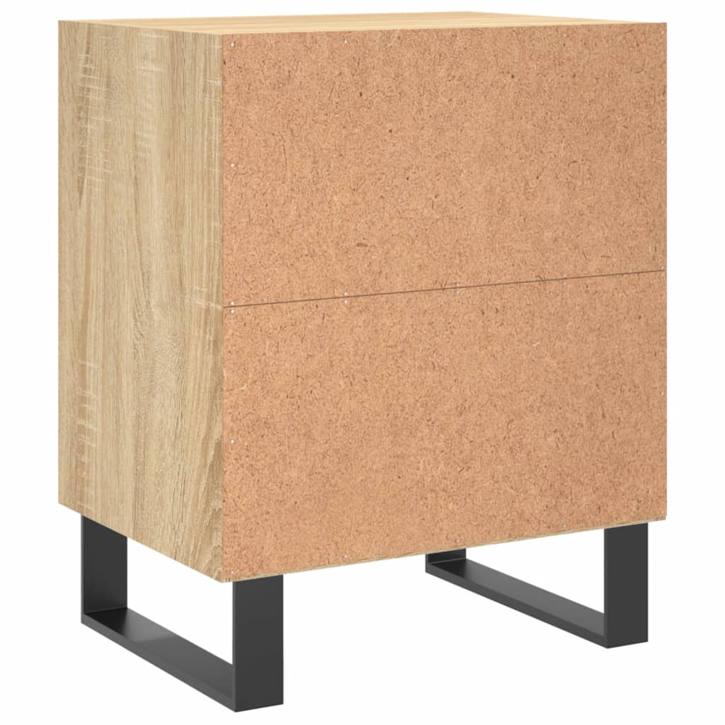 Nachtkastjes 2 st 40x30x50 cm bewerkt hout sonoma eikenkleurig