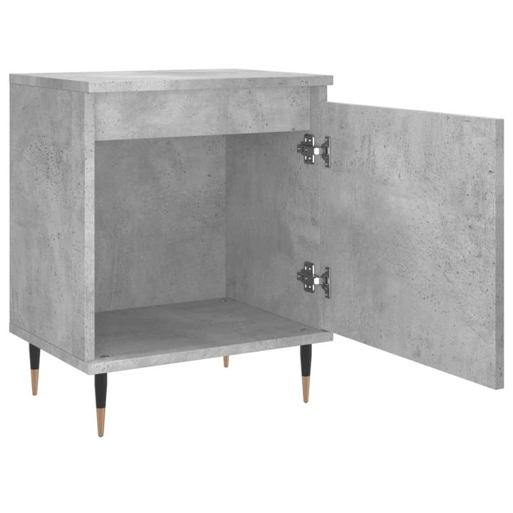 Nachtkastjes 2 st 40x30x50 cm bewerkt hout betongrijs