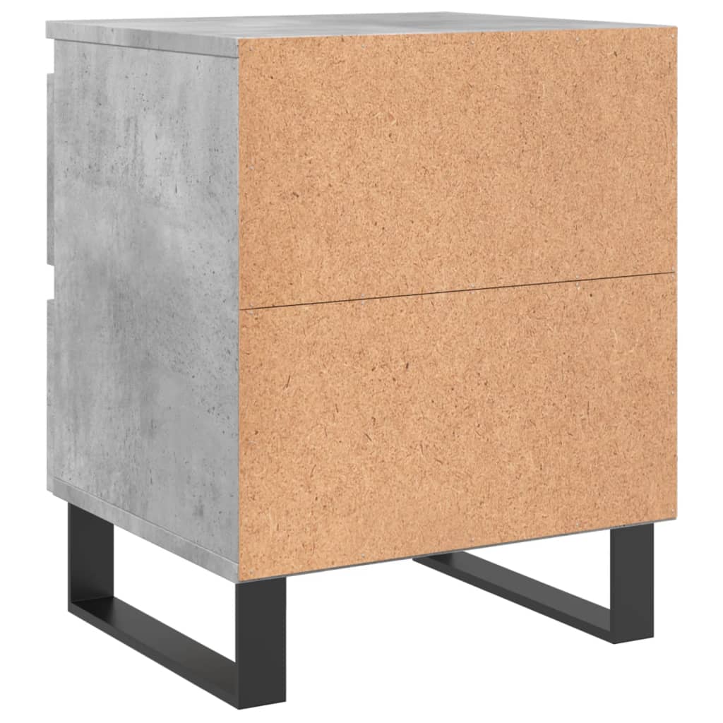 Nachtkastjes 2 st 40x35x50 cm bewerkt hout betongrijs