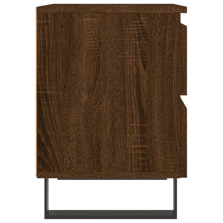 Nachtkastjes 2 st 40x35x50 cm bewerkt hout bruin eikenkleur