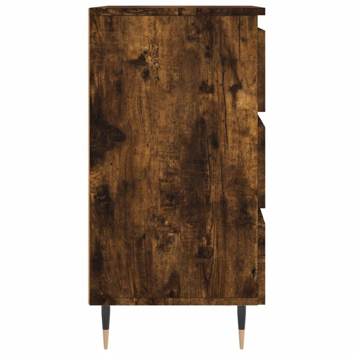 Nachtkastjes 2 st 40x35x69 cm bewerkt hout gerookt eikenkleurig