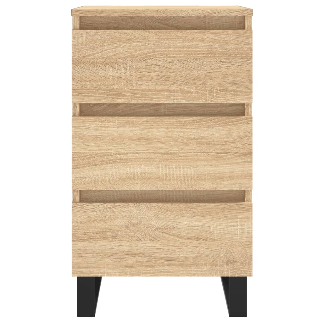 Nachtkastjes 2 st 40x35x69 cm bewerkt hout sonoma eikenkleurig