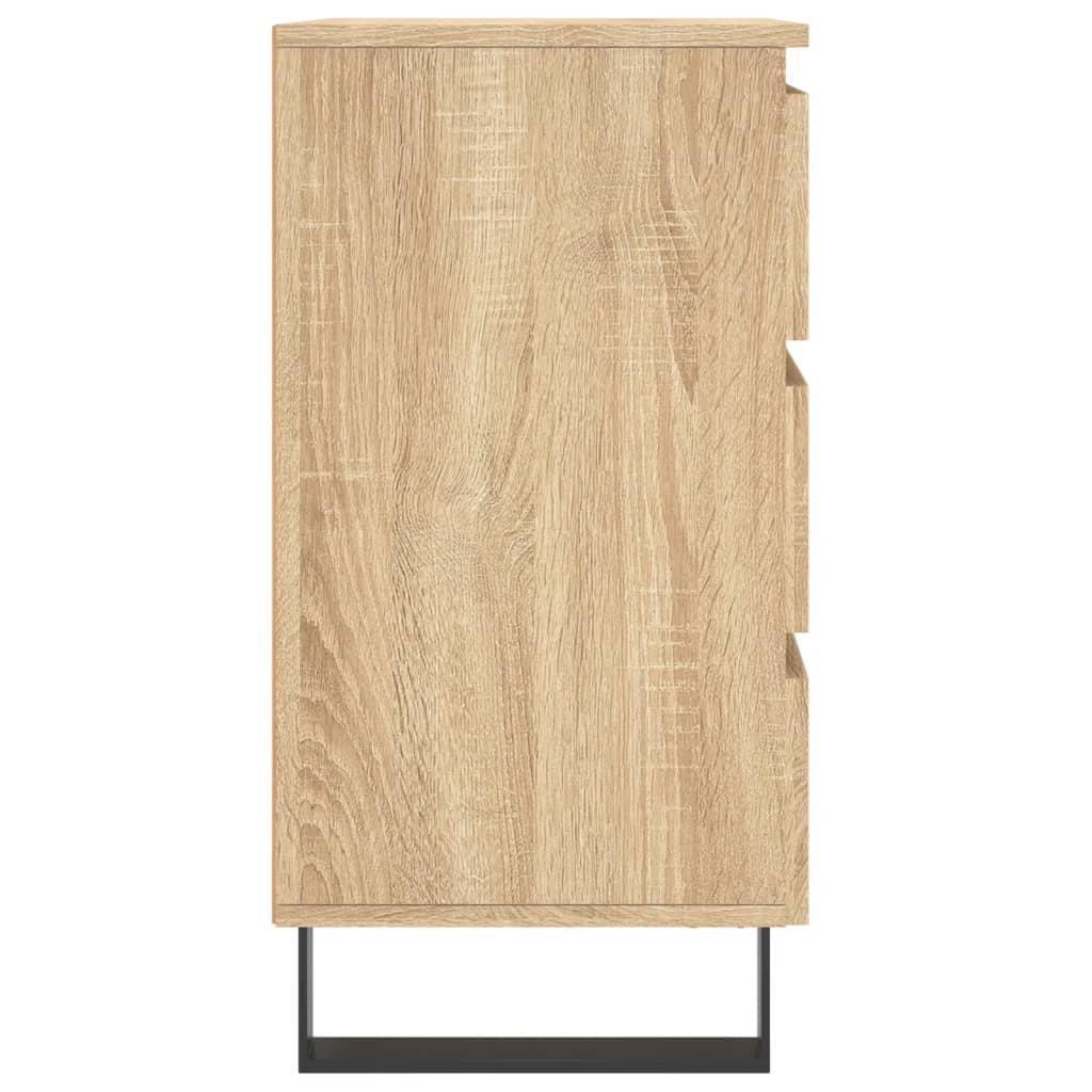 Nachtkastjes 2 st 40x35x69 cm bewerkt hout sonoma eikenkleurig