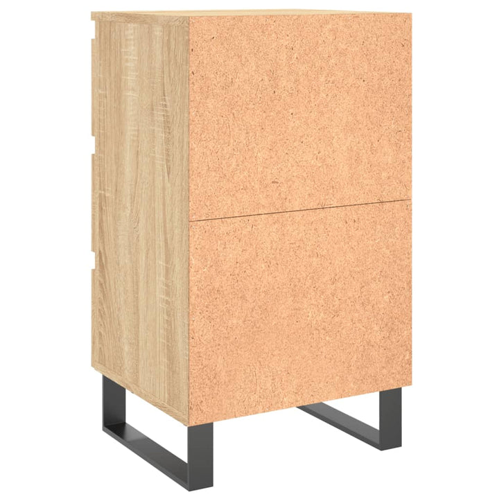 Nachtkastjes 2 st 40x35x69 cm bewerkt hout sonoma eikenkleurig