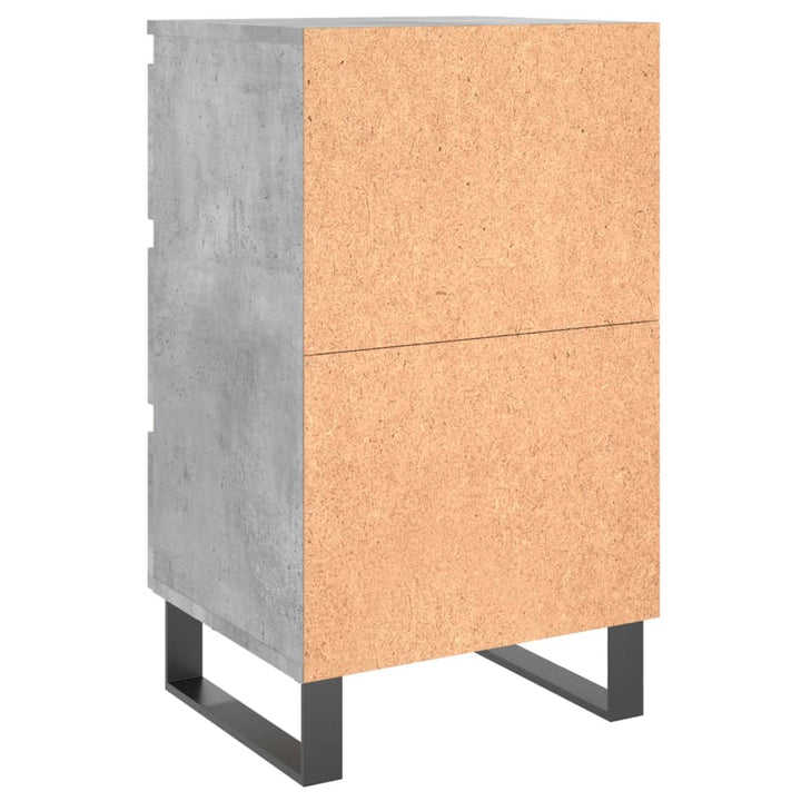 Nachtkastjes 2 st 40x35x69 cm bewerkt hout betongrijs