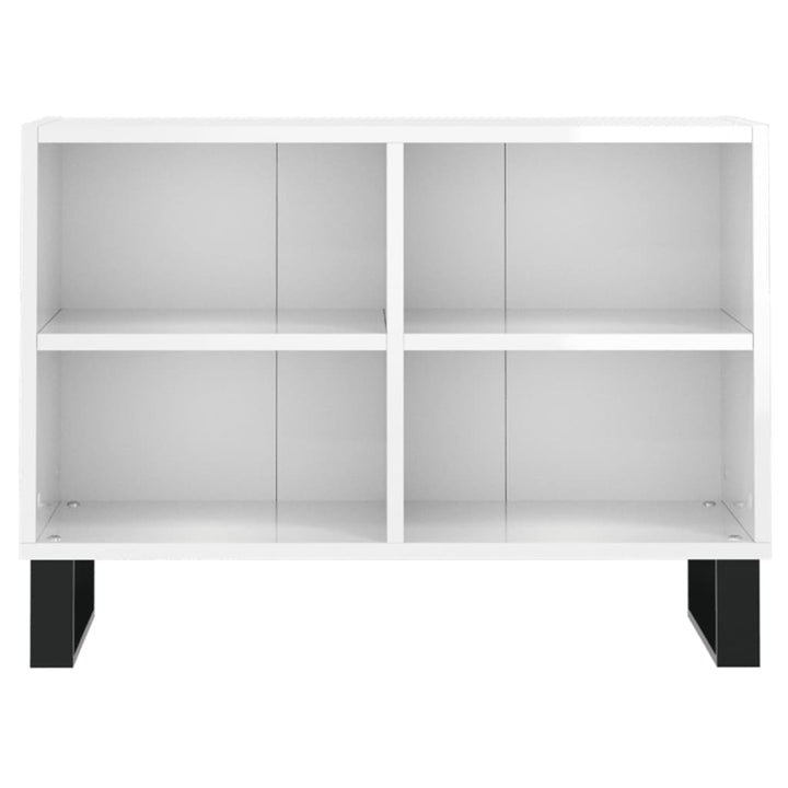 Tv-meubel 69,5x30x50 cm bewerkt hout hoogglans wit