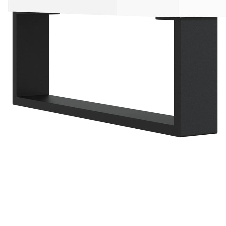 Tv-meubel 69,5x30x50 cm bewerkt hout hoogglans wit