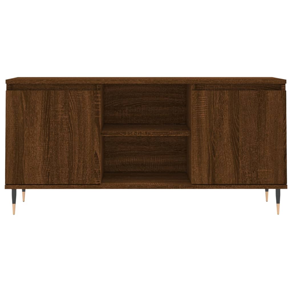 Tv-meubel 104x35x50 cm bewerkt hout bruin eikenkleur