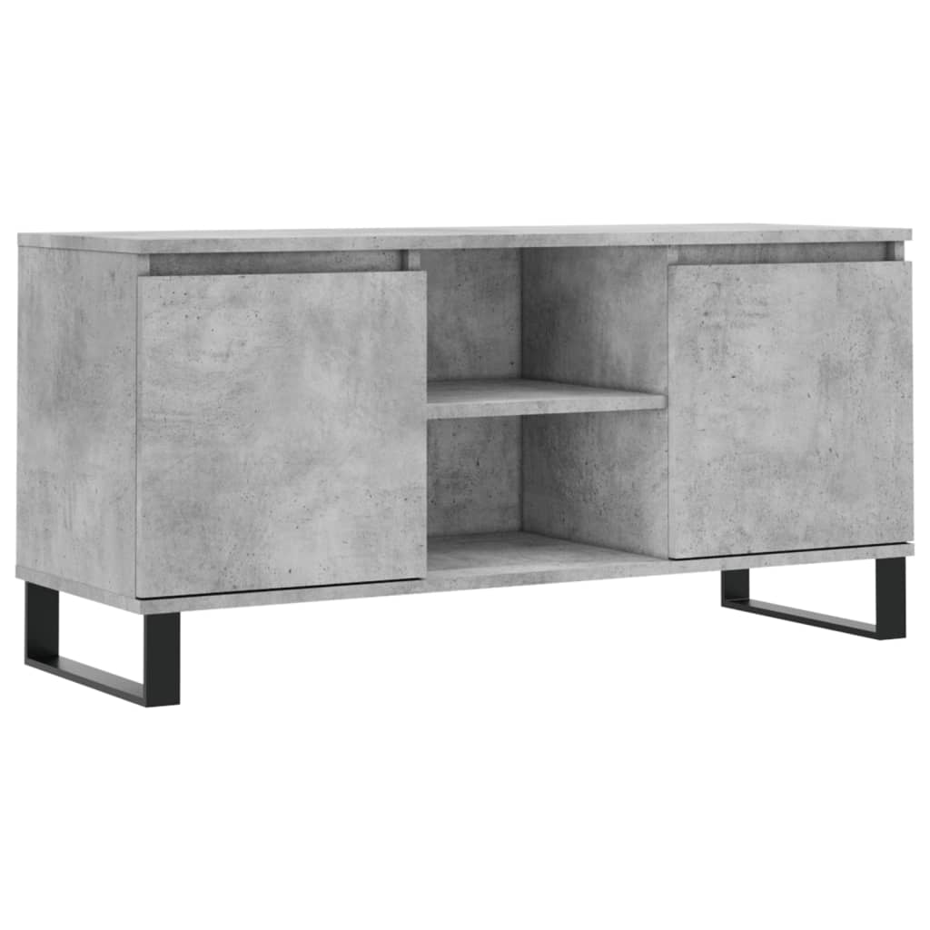 Tv-meubel 104x35x50 cm bewerkt hout betongrijs