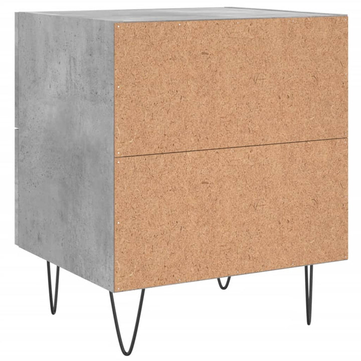Nachtkastje 40x35x47,5 cm bewerkt hout betongrijs