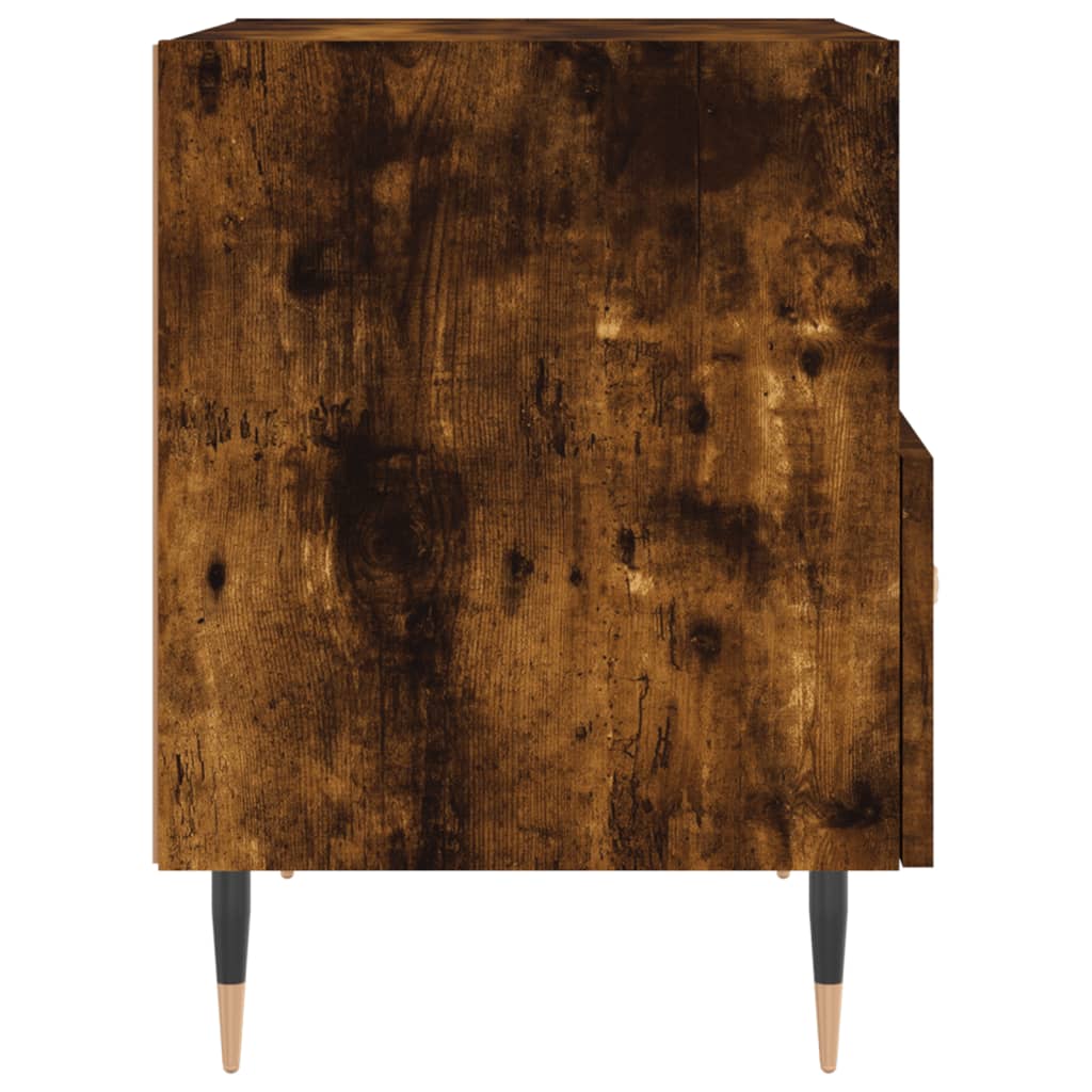 Nachtkastje 40x35x47,5 cm bewerkt hout gerookt eikenkleurig