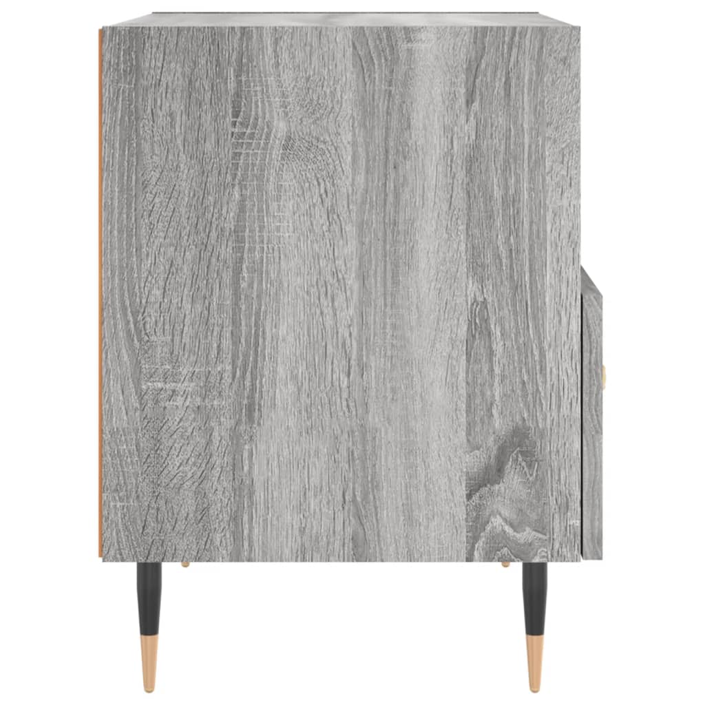Nachtkastje 40x35x47,5 cm bewerkt hout grijs sonoma eikenkleur