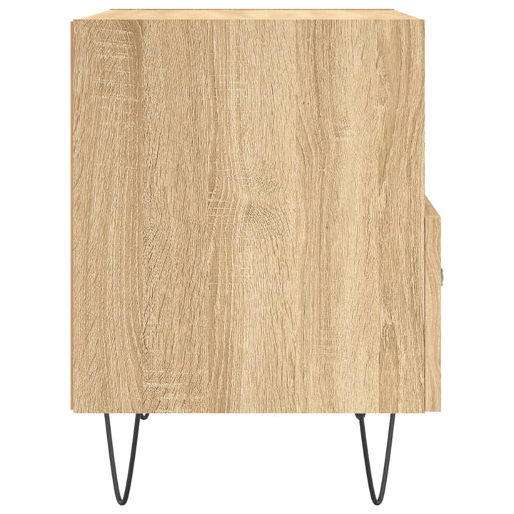 Nachtkastjes 2 st 40x35x47,5 cm bewerkt hout sonoma eikenkleur