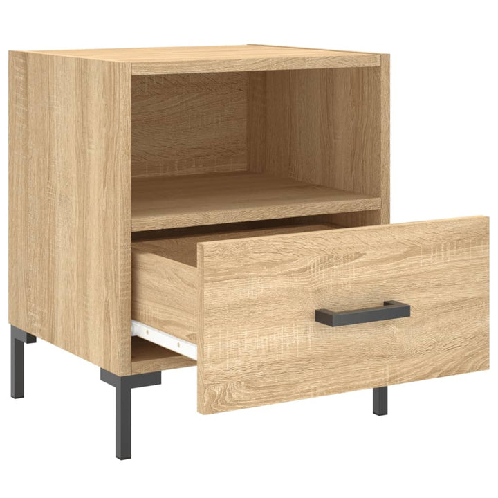 Nachtkastjes 2 st 40x35x47,5 cm bewerkt hout sonoma eikenkleur