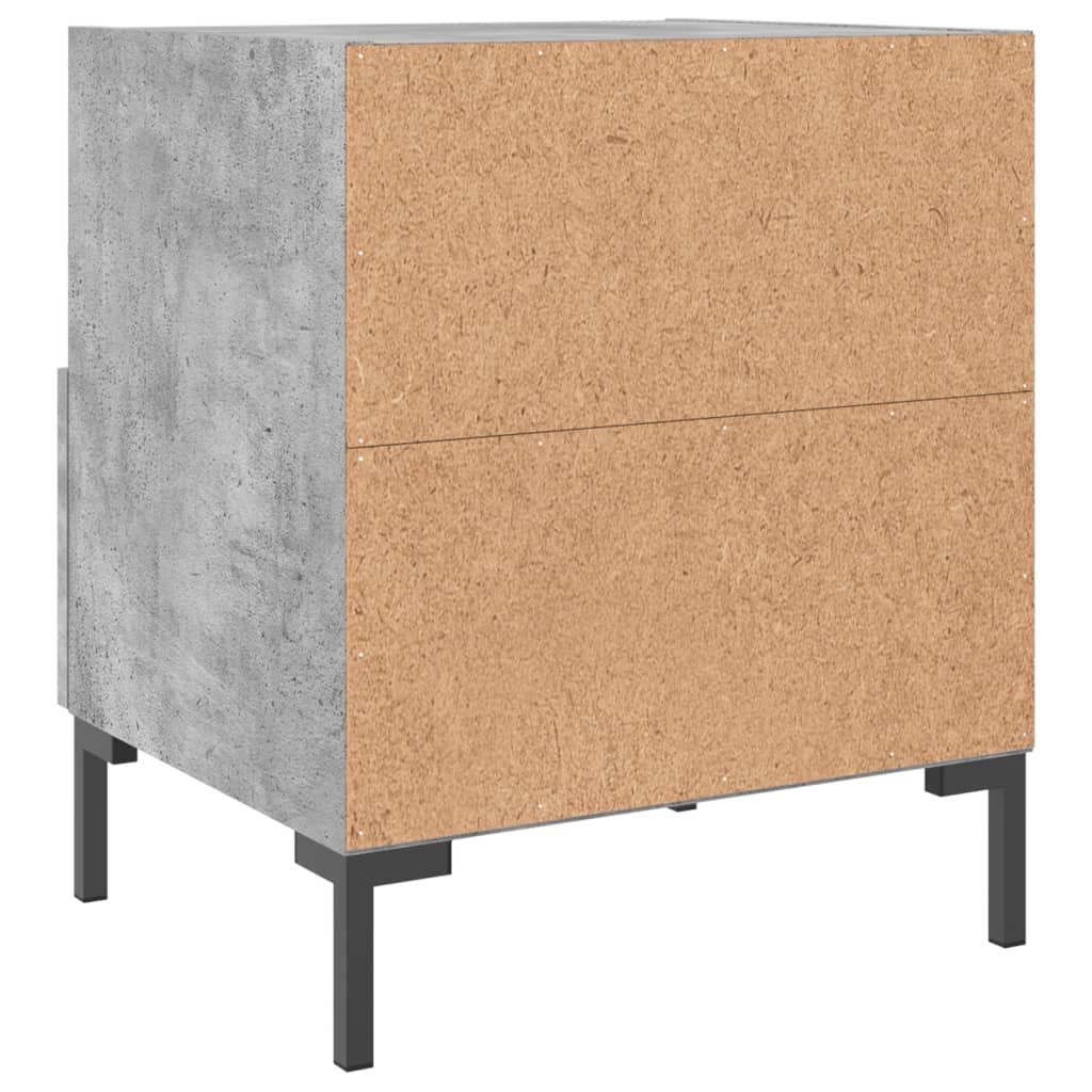 Nachtkastje 40x35x47,5 cm bewerkt hout betongrijs