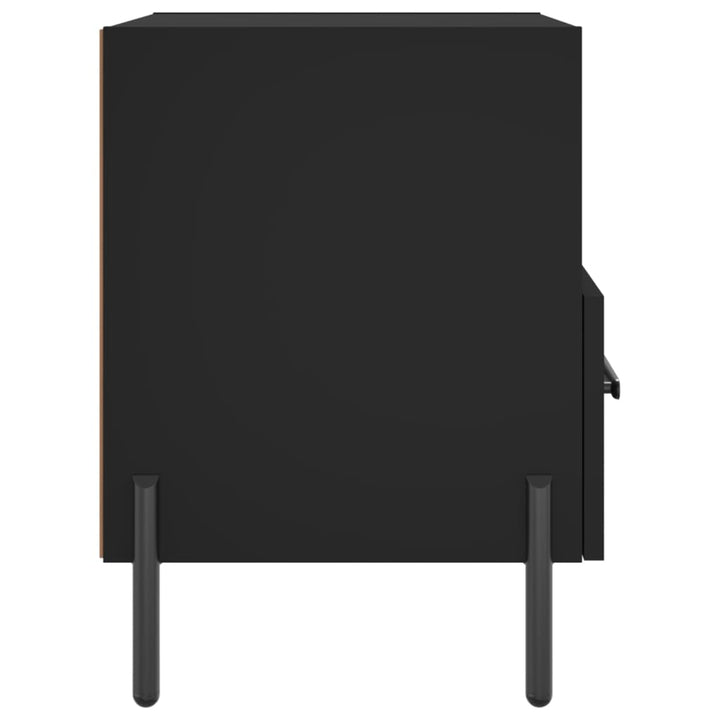 Nachtkastje 40x35x47,5 cm bewerkt hout zwart