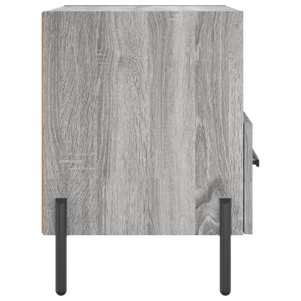 Nachtkastje 40x35x47,5 cm bewerkt hout grijs sonoma eikenkleur