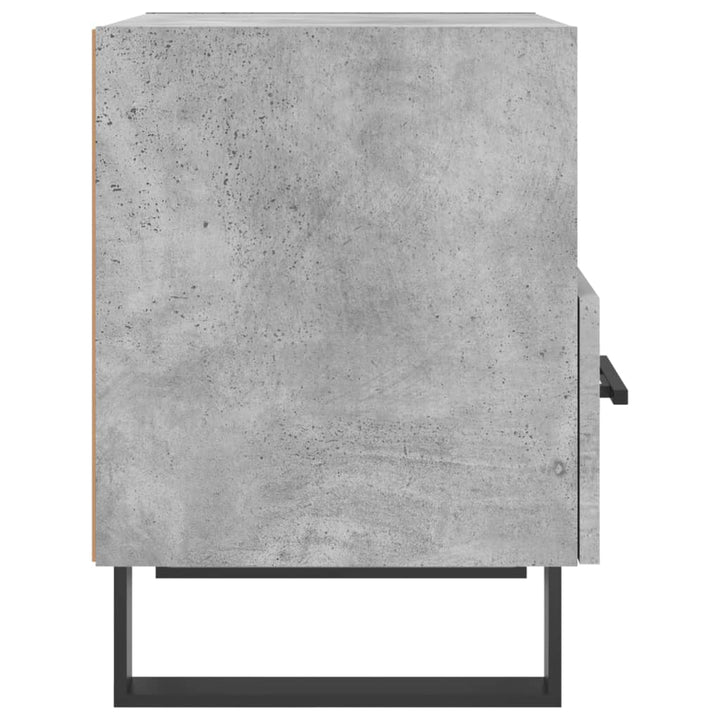 Nachtkastjes 2 st 40x35x47,5 cm bewerkt hout betongrijs