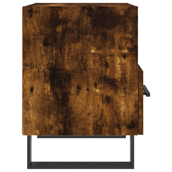 Nachtkastjes 2 st 40x35x47,5 cm bewerkt hout gerookt eikenkleur